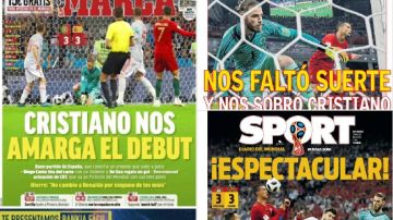El Portugal - España, en las portadas de la prensa