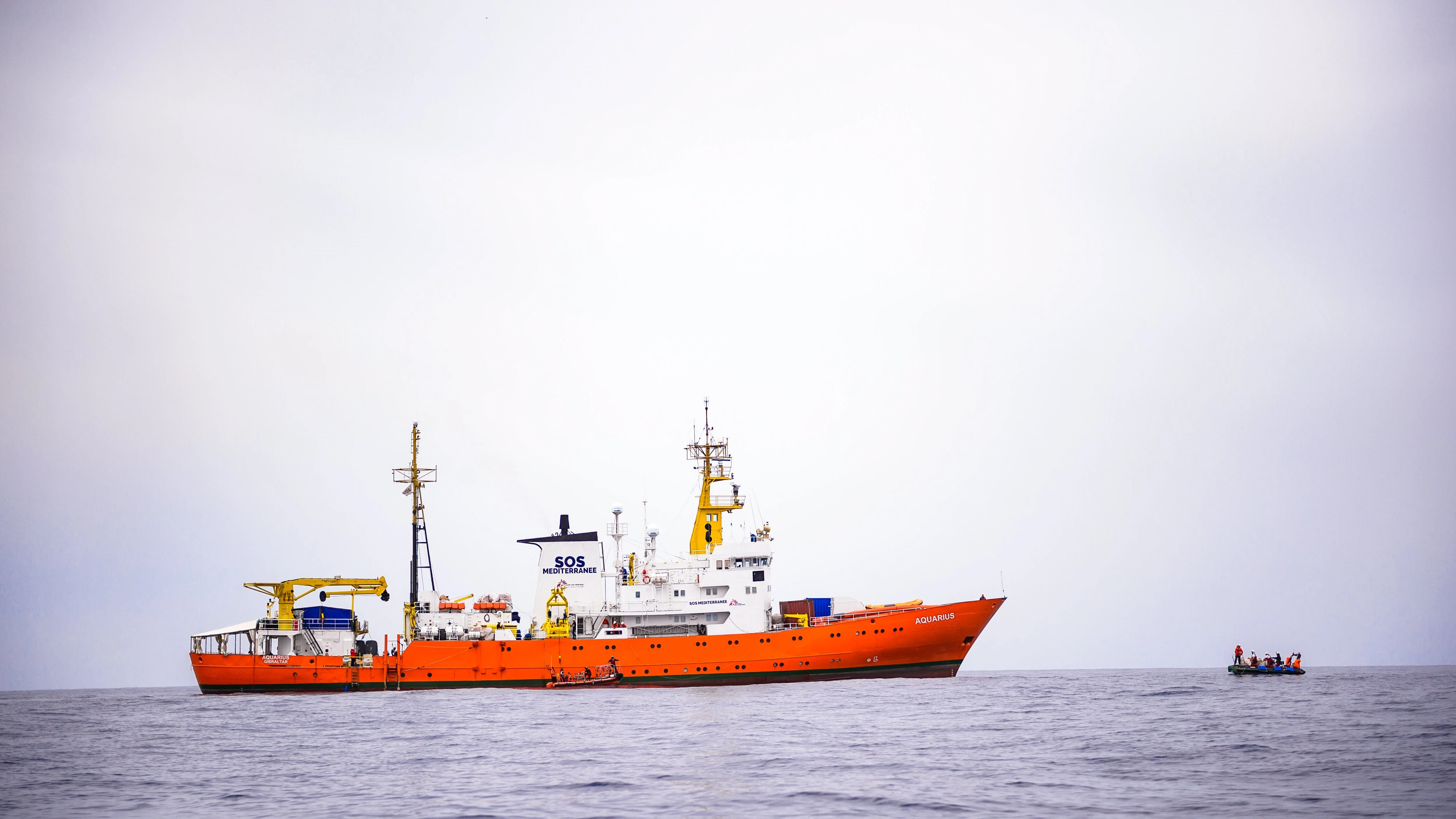 El barco Aquarius de la ONG SOS Méditerránee