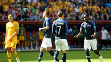 Griezmann celebra un gol con Francia