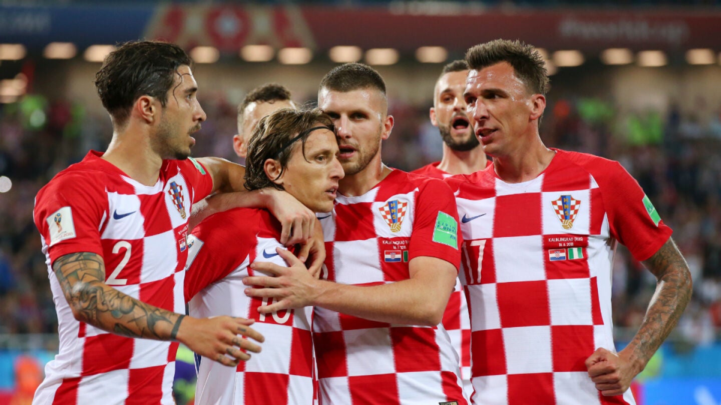 Croacia celebra un gol