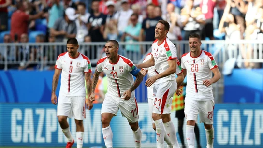Serbia celebra un gol Serbia celebra un gol