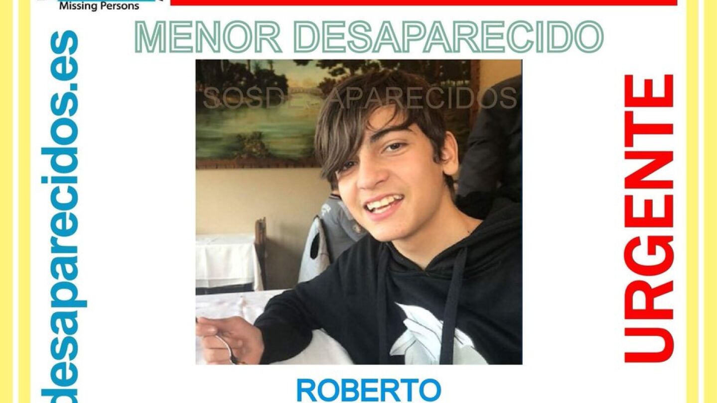 Imagen del joven desaparecido