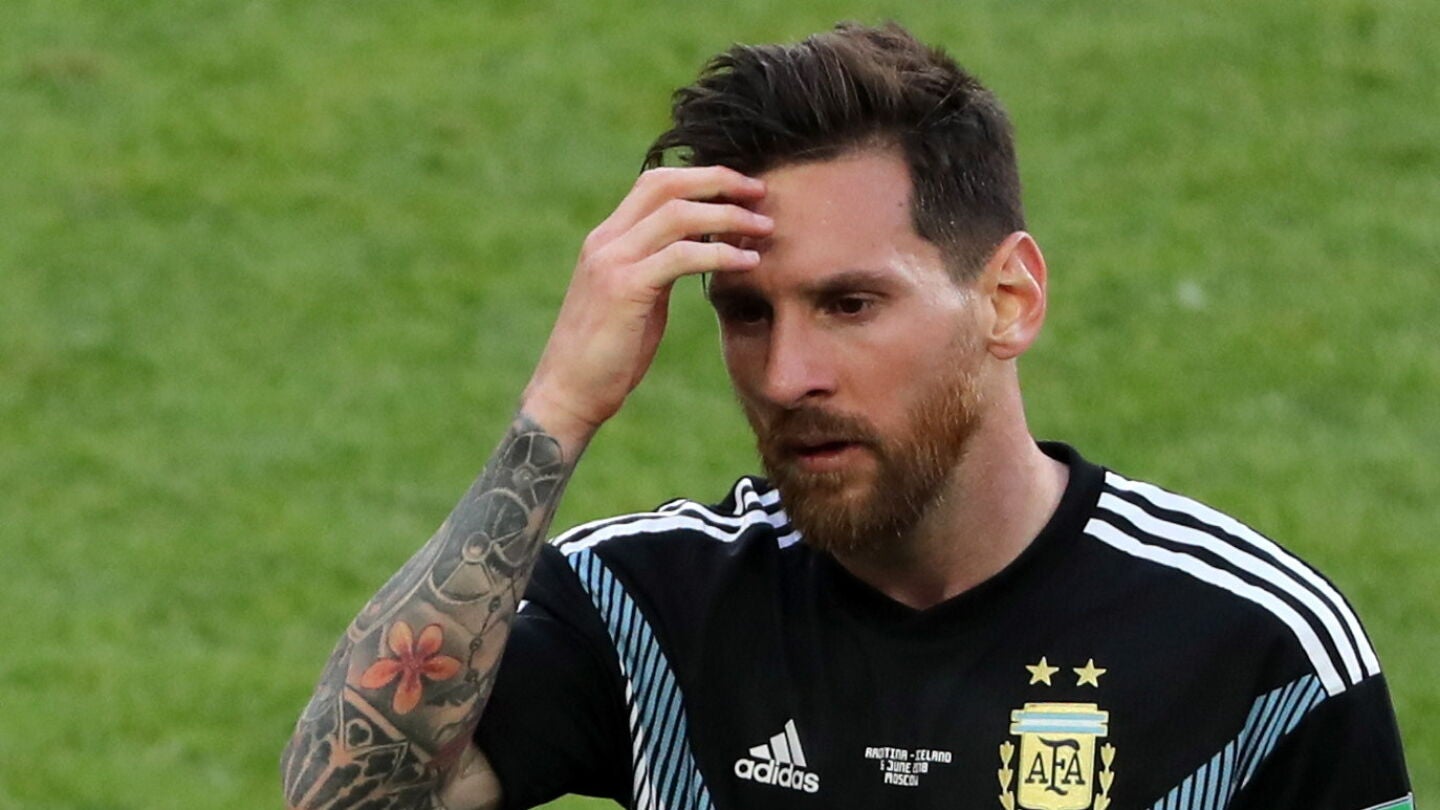Messi, contrariado