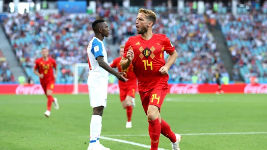 Mertens celebra su gol contra Panamá Mertens celebra su gol contra Panamá