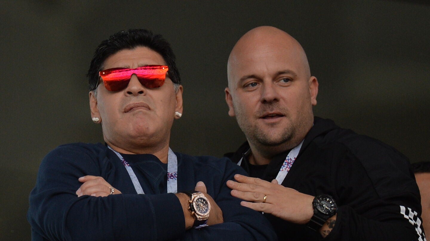 Maradona, en el debut de Argentina en Rusia