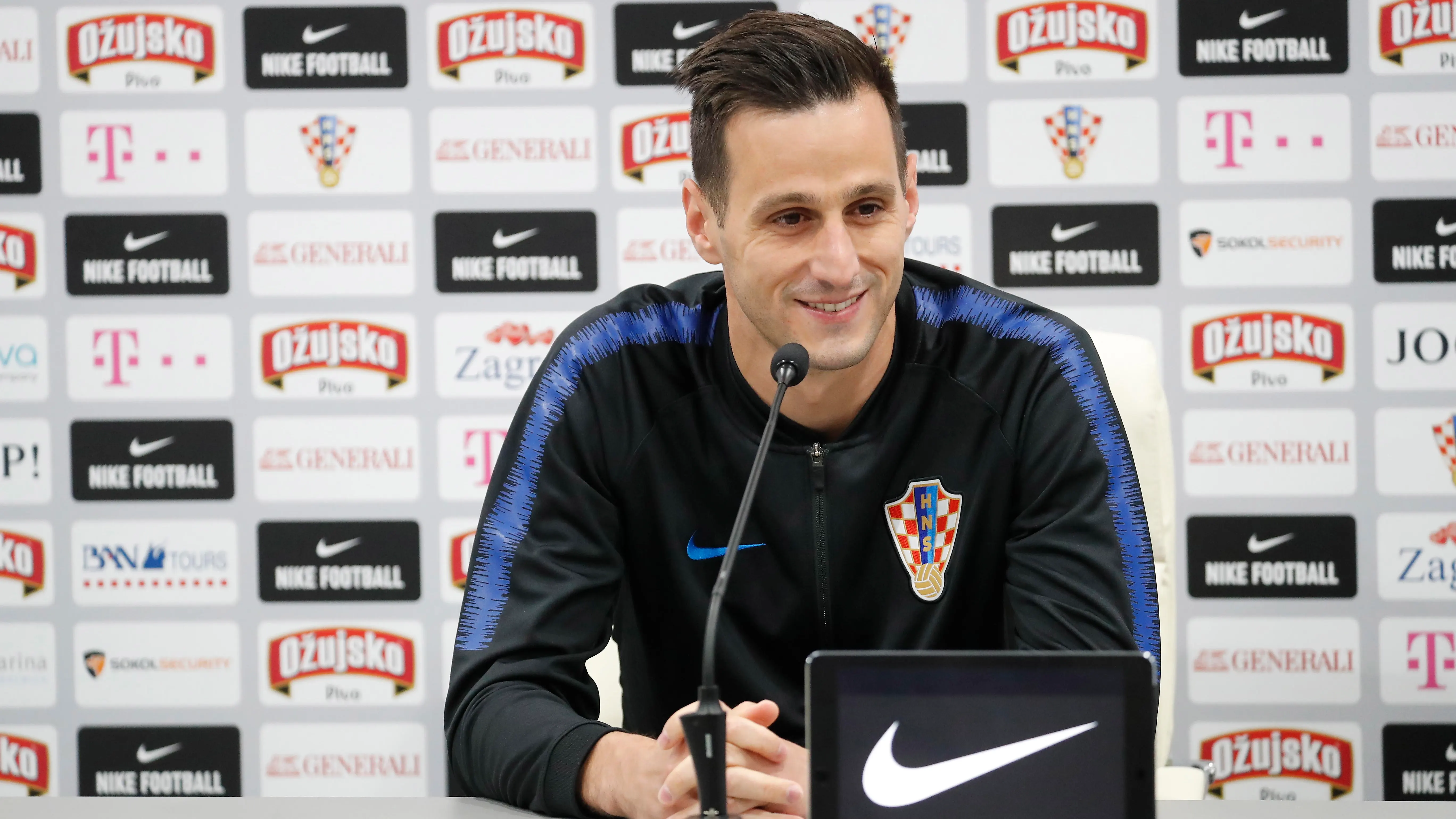 Nikola Kalinic, en rueda de prensa