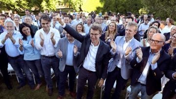 Alberto Núñez Feijóo tras anunciar su decisión de no optar a liderar el PP