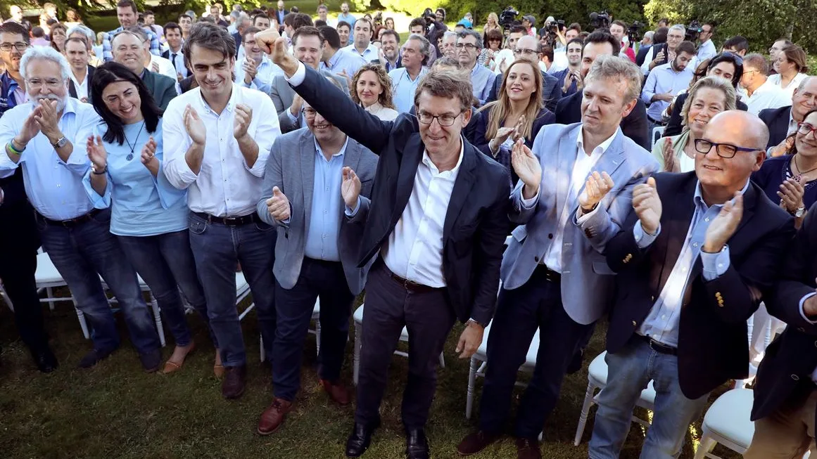 Alberto Núñez Feijóo tras anunciar su decisión de no optar a liderar el PP