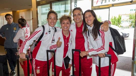 Las jugadoras de la selección femenina, rumbo a Kazán Las jugadoras de la selección femenina, rumbo a Kazán