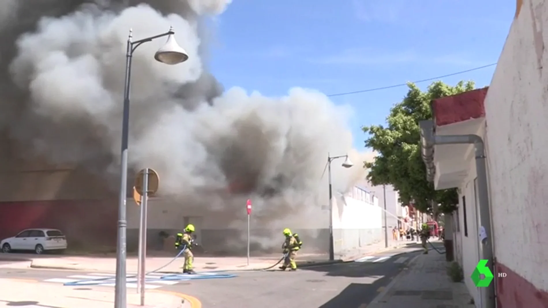 Humo del incendio en Valencia