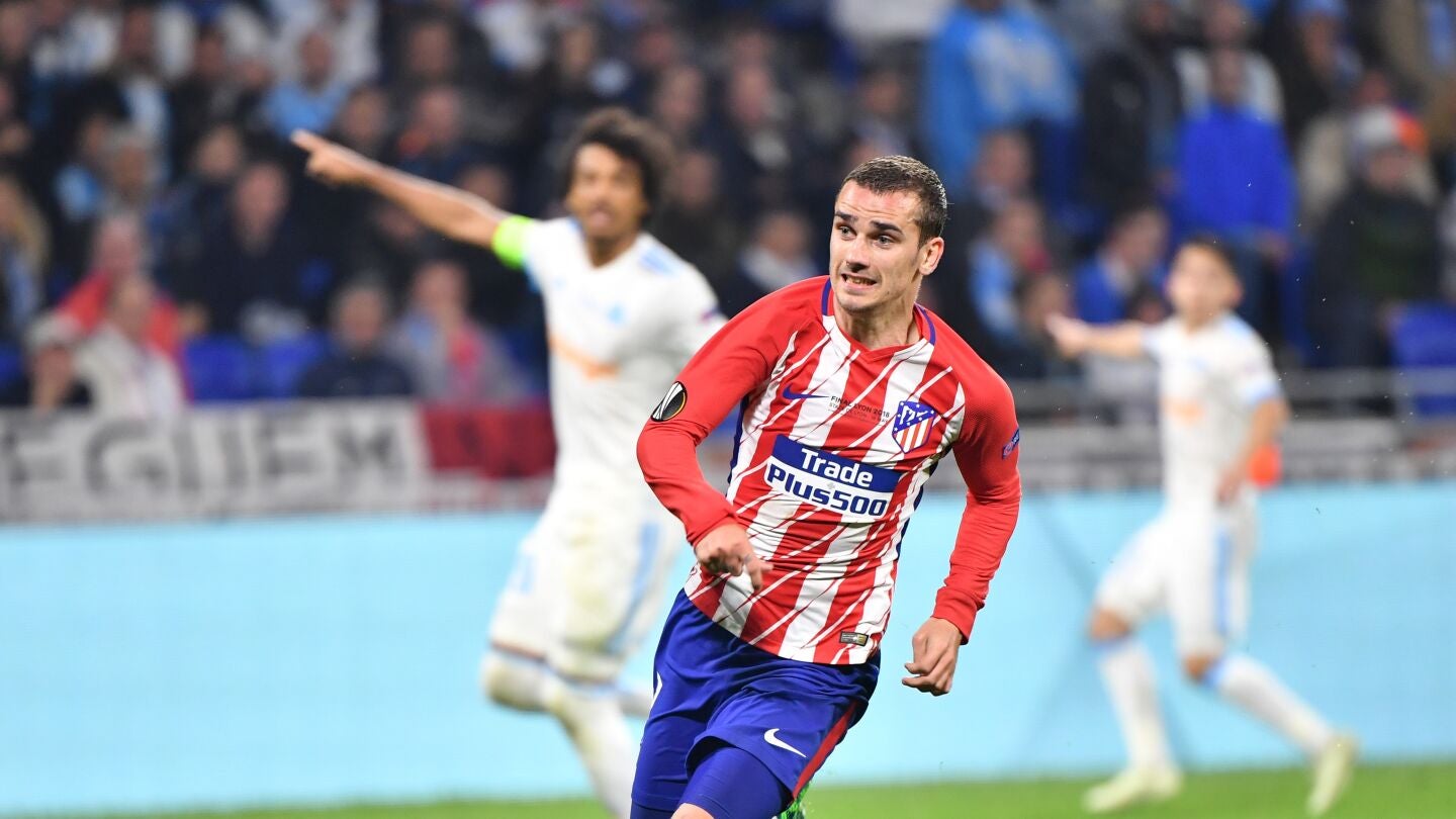Griezmann, durante la final de la Europa League