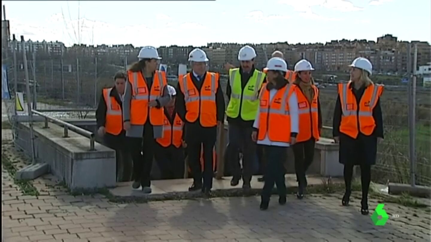Enrique Cerezo en las obras del Wanda Metropolitano