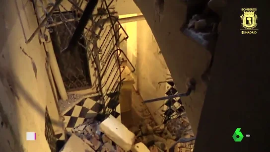 Derrumbe de un edificio en el centro de Madrid Derrumbe de un edificio en el centro de Madrid