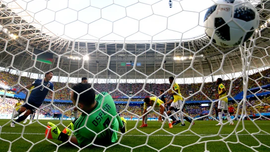 Osako celebra su gol contra Colombia Osako celebra su gol contra Colombia