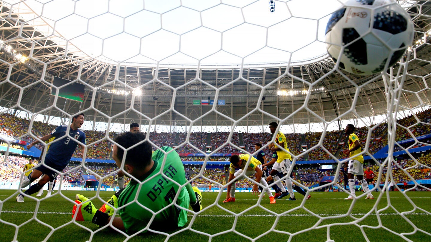 Osako celebra su gol contra Colombia