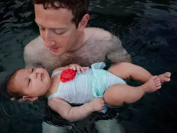 Zuckerberg y su hija Zuckerberg y su hija