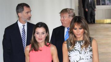 Donald Trump, su mujer Melania Trump, el rey Felipe VI y la reina Letizia