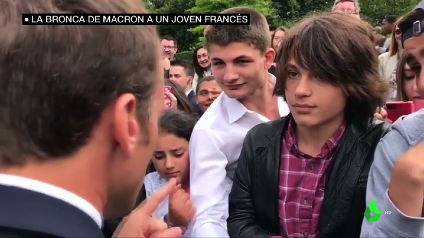 El joven al que abronc&oacute; Macron