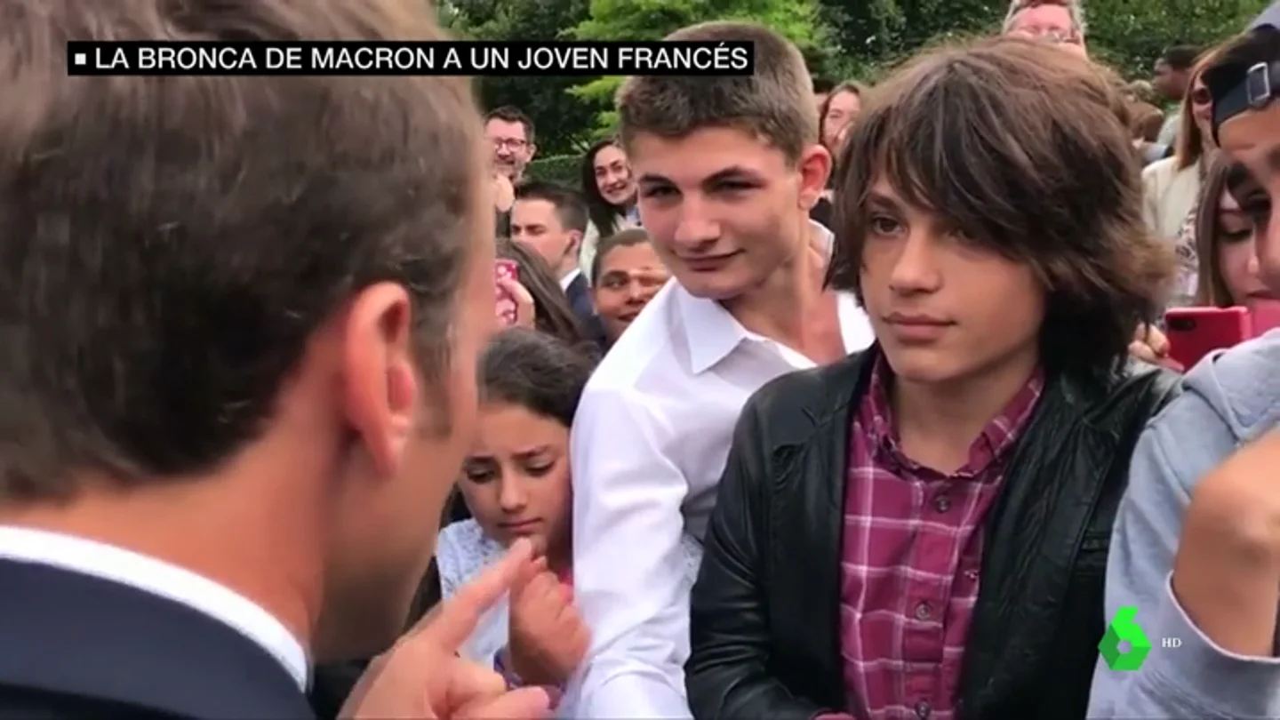 El joven al que abroncó Macron El joven al que abroncó Macron
