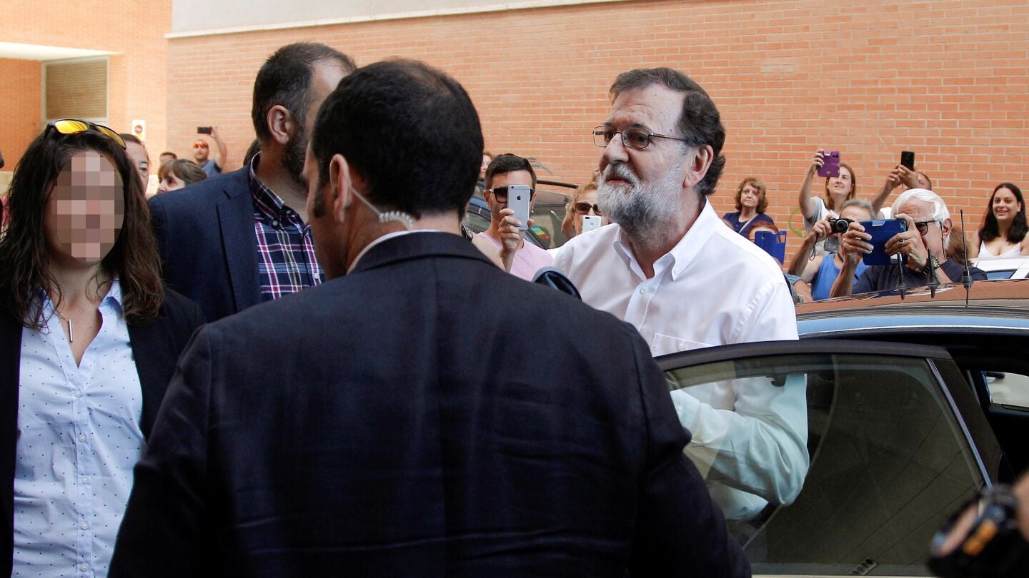 Rajoy llega a su trabajo como registrador de la propiedad