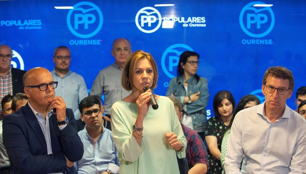 La candidata a la Presidencia del PP, María Dolores de Cospedal