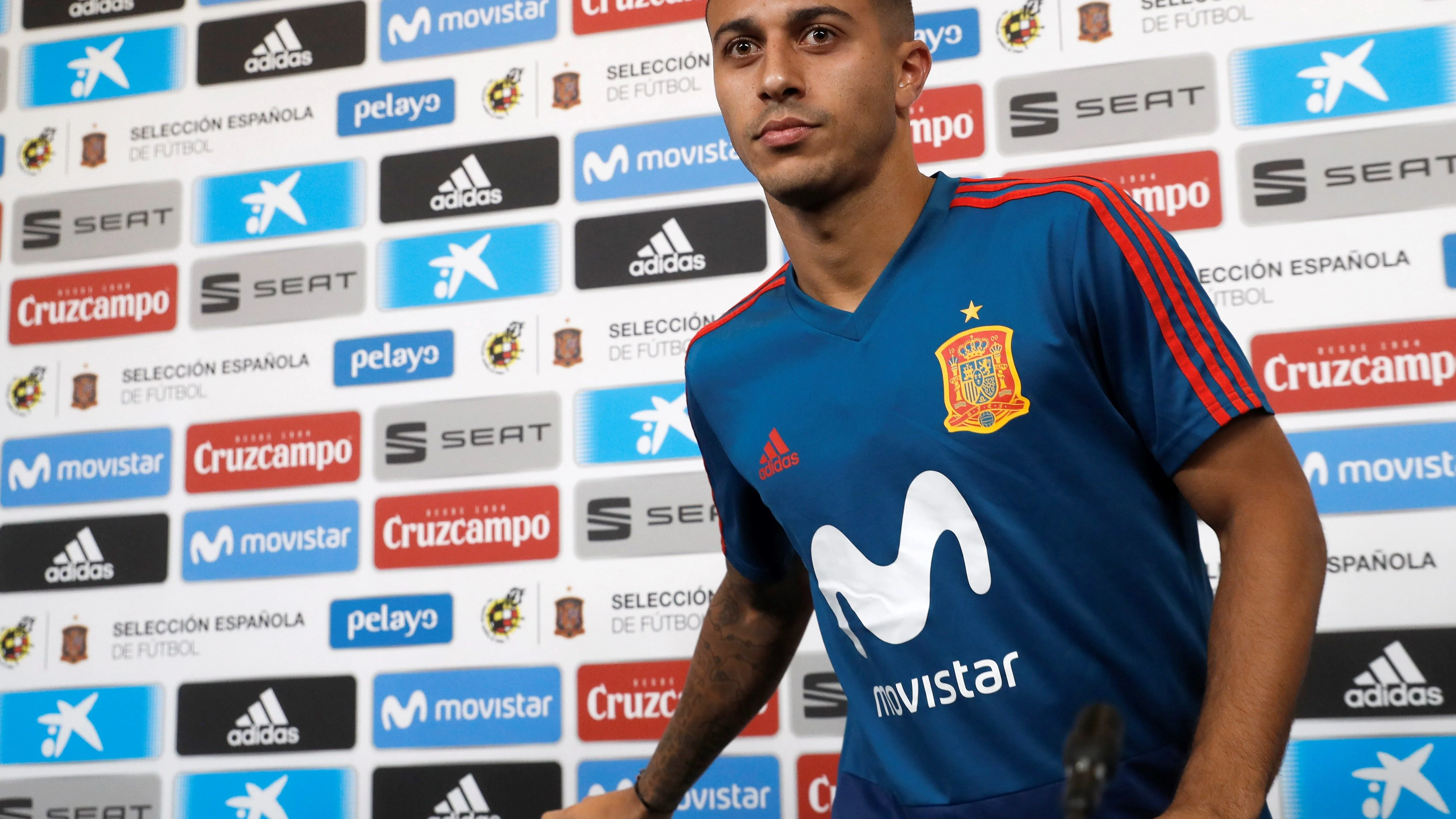 Thiago Alcántara, en sala de prensa