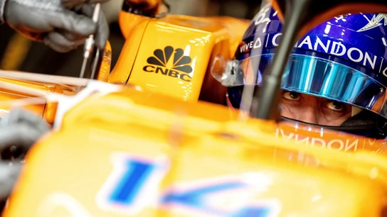 Fernando Alonso, en su monoplaza Fernando Alonso, en su monoplaza