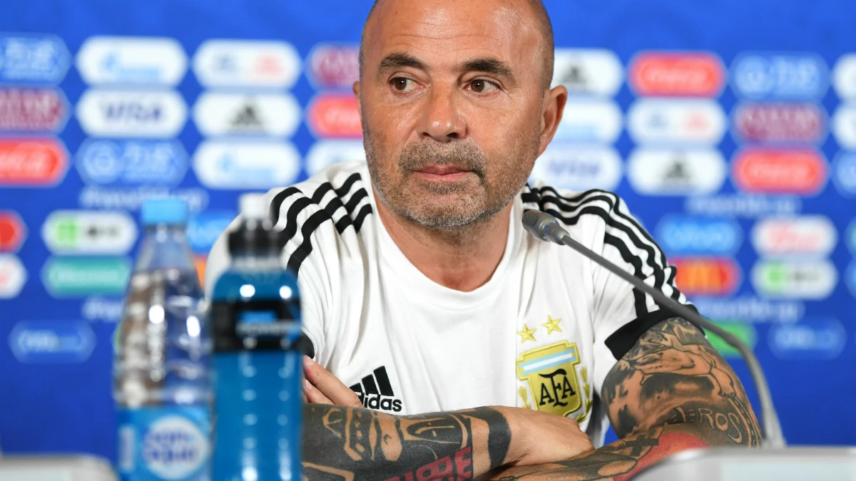 Jorge Sampaoli, en rueda de prensa