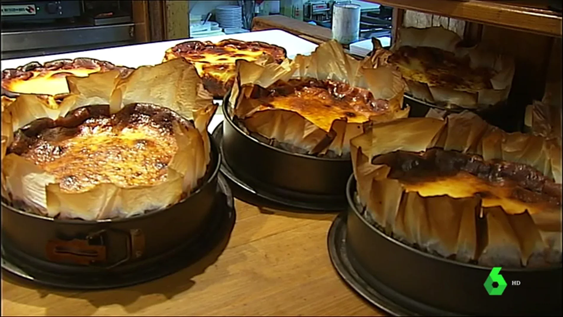 Las Tartas de queso del bar La Viña en Donostia