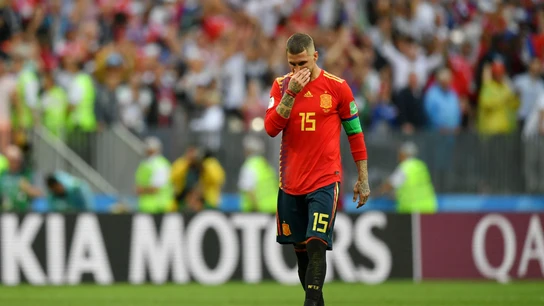 Sergio Ramos, cabizbajo Sergio Ramos, cabizbajo