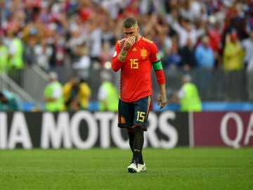 Sergio Ramos, cabizbajo Sergio Ramos, cabizbajo