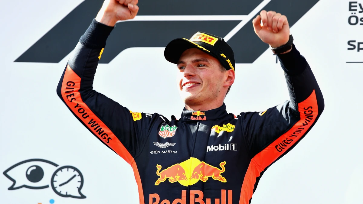 Max Verstappen celebra una victoria