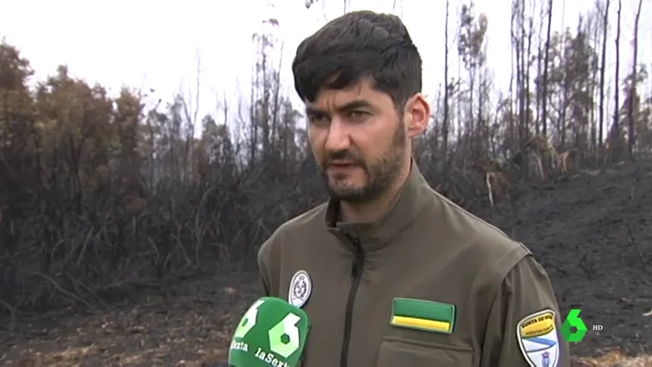 Bombero forestal en Galicia