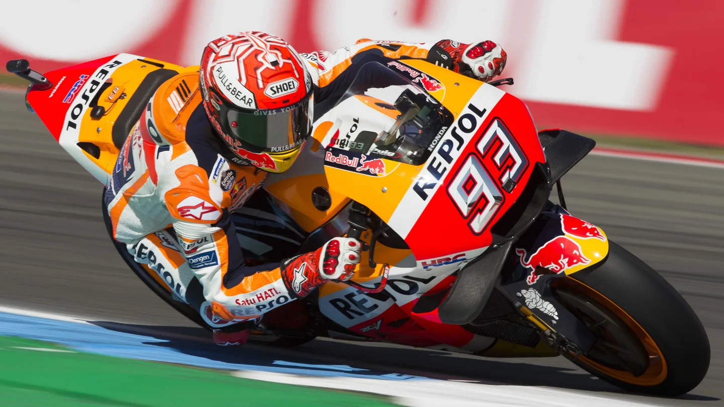 Marc Márquez pilota la Honda en Assen Marc Márquez pilota la Honda en Assen