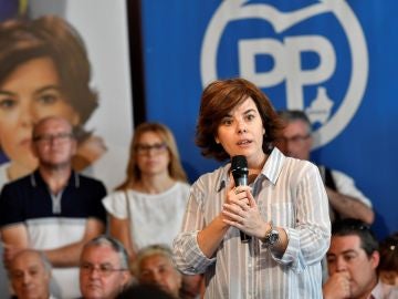 La precandidata a presidir el PP Soraya Sáenz de Santamaría La precandidata a presidir el PP Soraya Sáenz de Santamaría