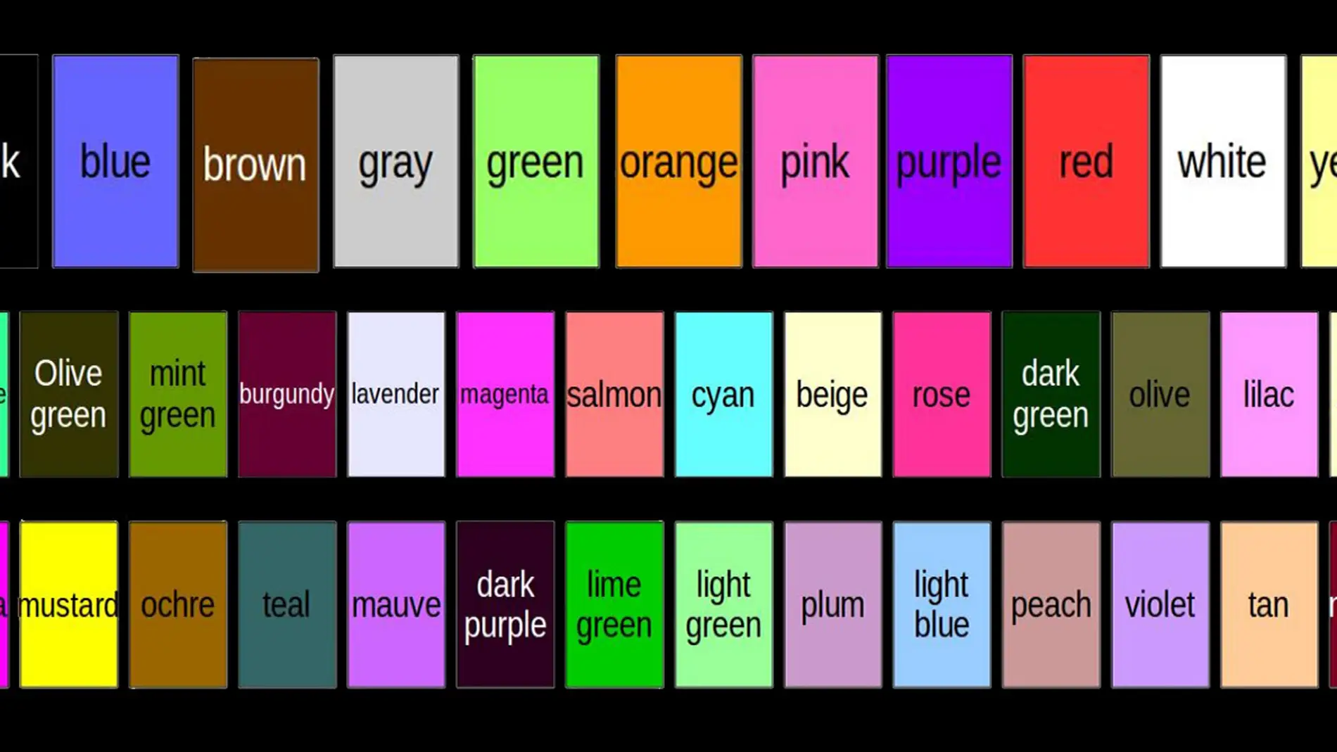 Nuevos nombres para describir mejor los colores