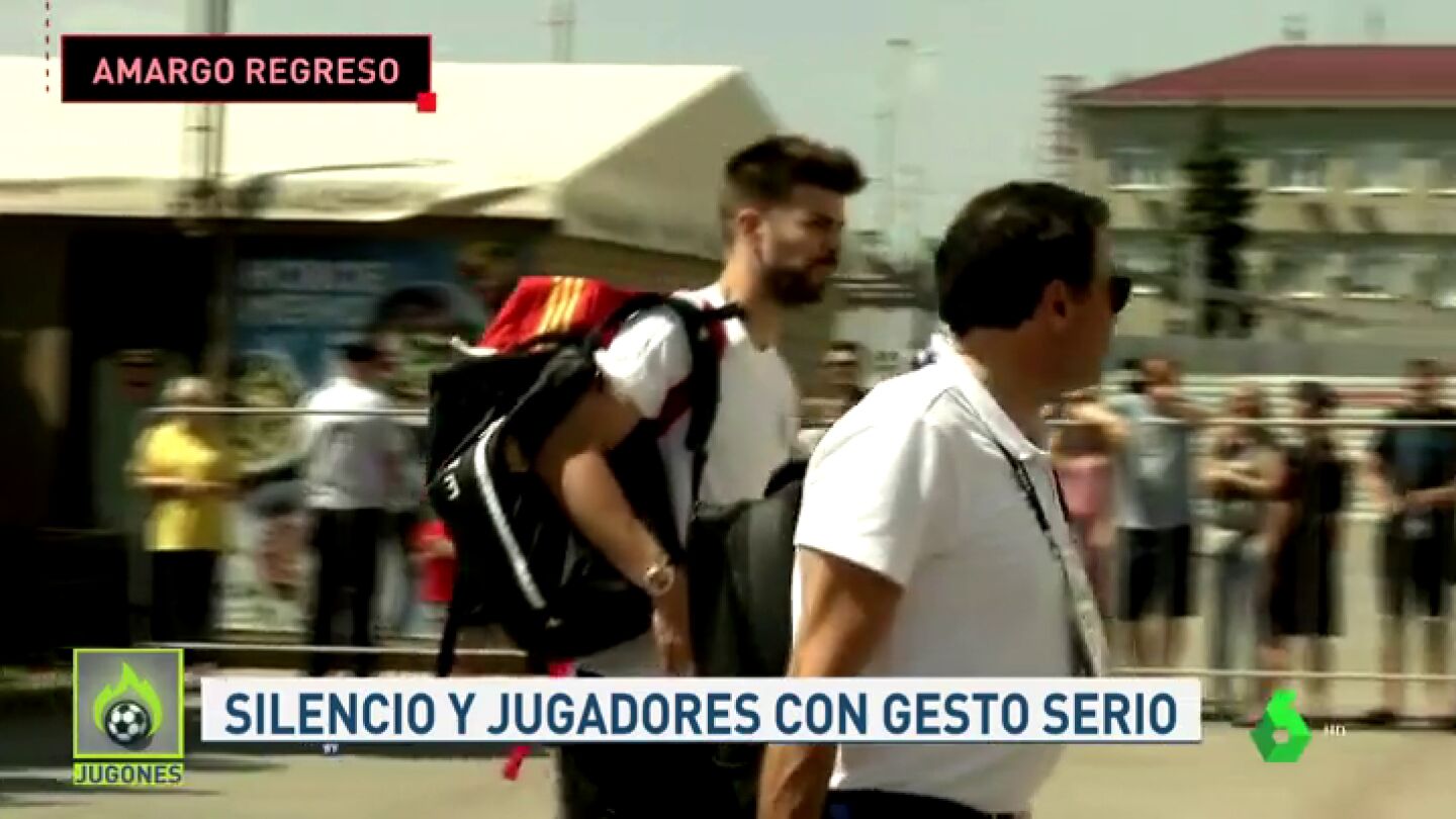 Amargo regreso de la selecci&oacute;n espa&ntilde;ola: caras largas de los jugadores al abandonar Krasnodar
