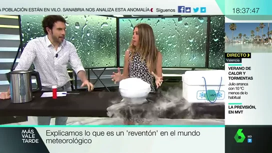 El experimento que explica el "reventón" meteorológico del pleno verano. El experimento que explica el "reventón" meteorológico del pleno verano.