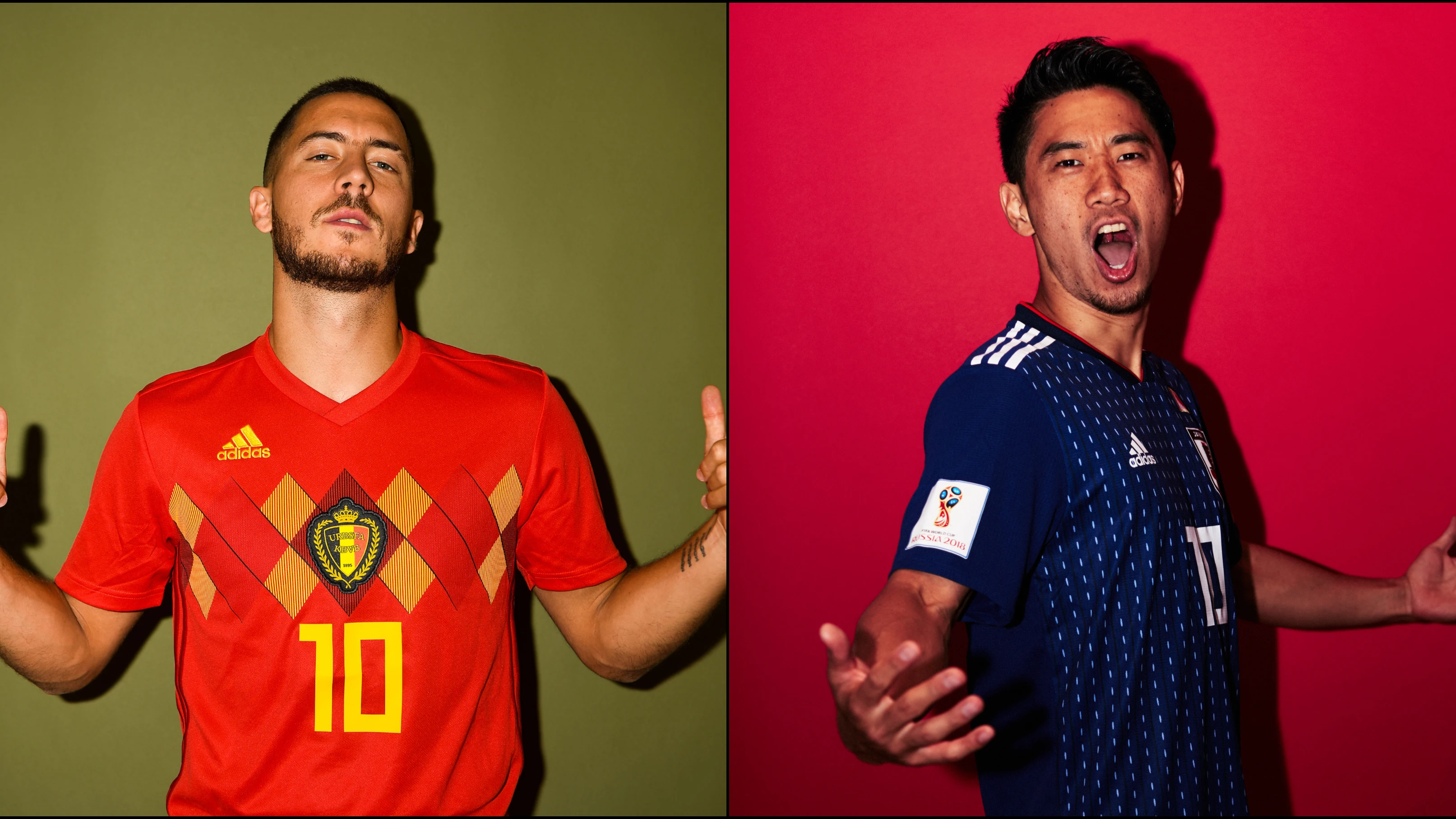 Hazard y Kagawa, de Bélgica y de Japón