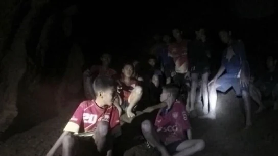 Algunos de los niños atrapados en una cueva de Tailandia Algunos de los niños atrapados en una cueva de Tailandia