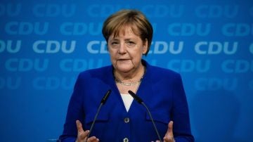  La canciller alemana y líder del la Unión Cristianodemócrata, Angela Merkel