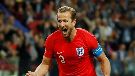 Harry Kane celebra su gol con Inglaterra Harry Kane celebra su gol con Inglaterra