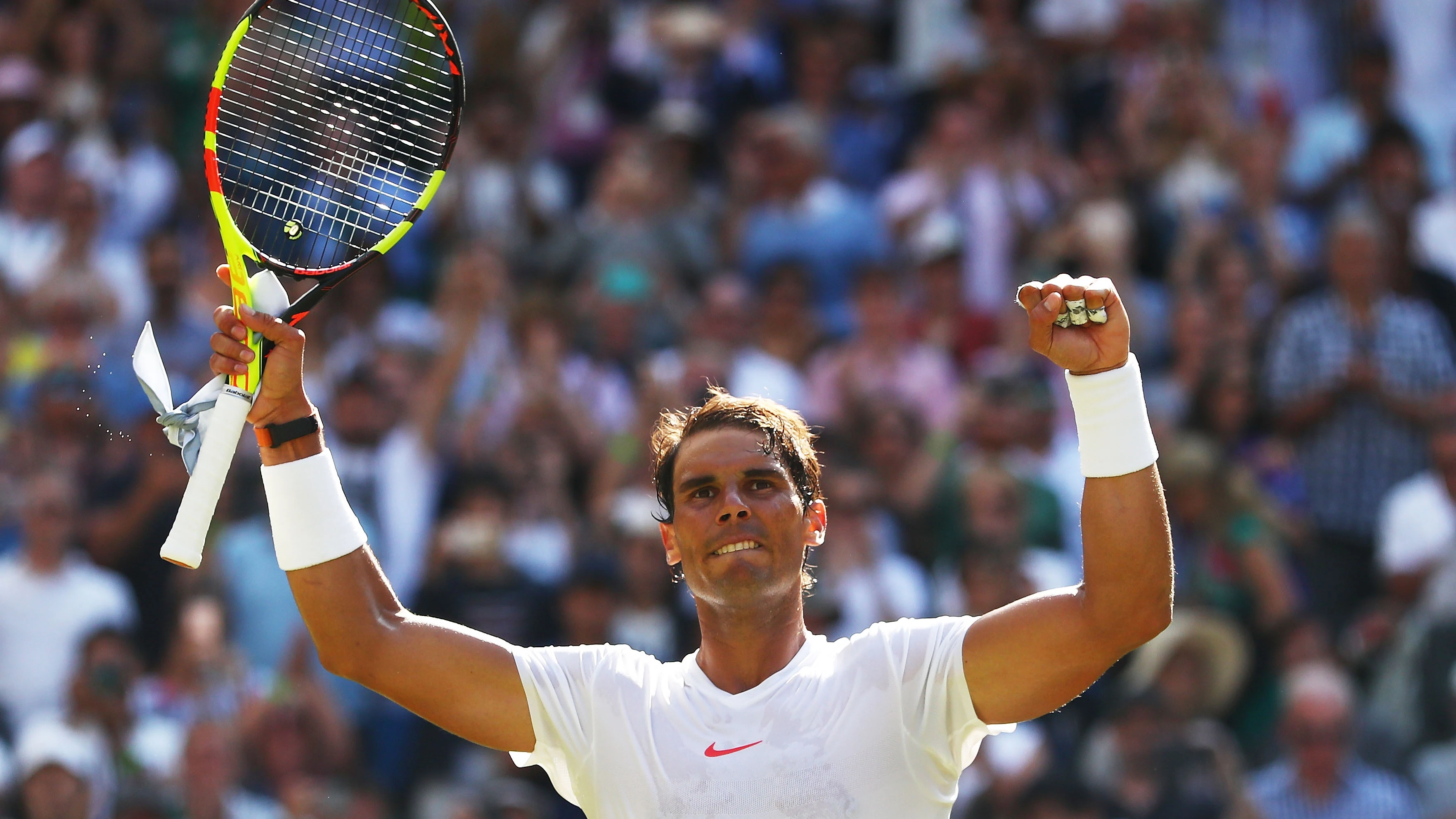 Rafa Nadal celebra su triunfo