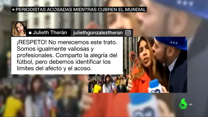 Periodistas acosadas mientras cubren el Mundial