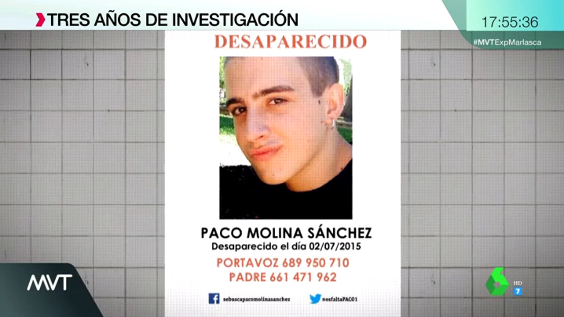 Paco Molina, desaparecido desde hace tres años.