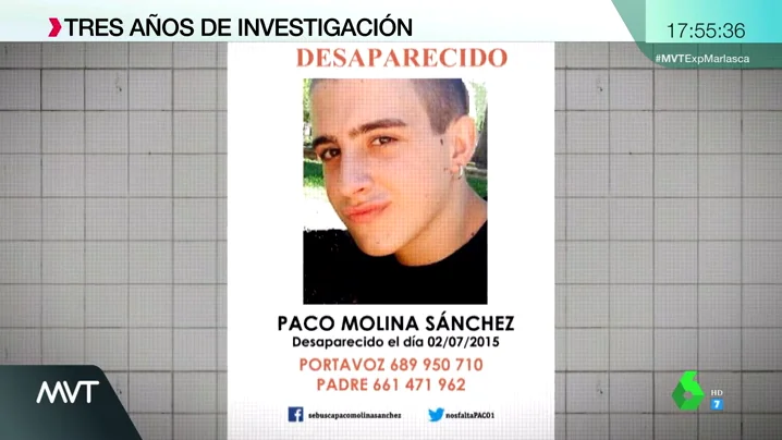 Paco Molina, desaparecido desde hace tres años.