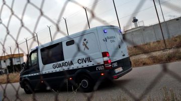 Un furgón de la Guardia Civil en un traslado de presos