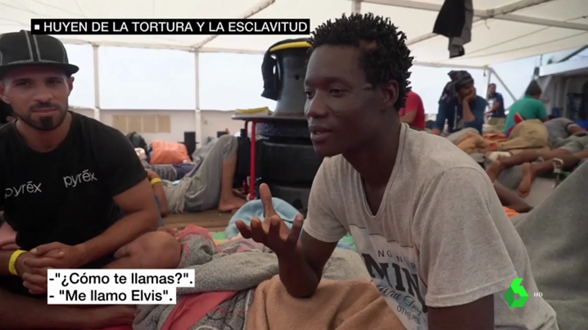 Elvis, uno de los migrantes del Open Arms