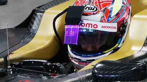 Tomoki Nojiri Detalle del casco del piloto Tomoki Nojiri