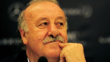 Del Bosque en rueda de prensa.